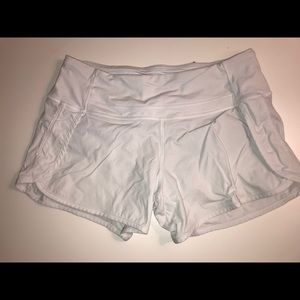 White lululemon shorts